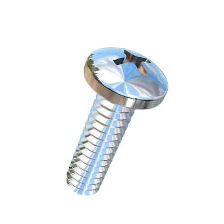 Allied Titanium #6-32 x 1/2 in Phillips Pan Machine Screw, Plain Titanium 0001557